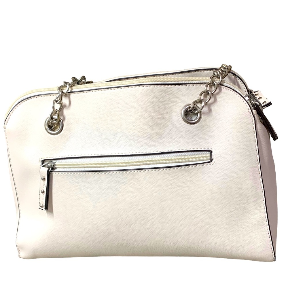 Nicole Miller White Tess Chain Detail Purse - Picture 3 of 12